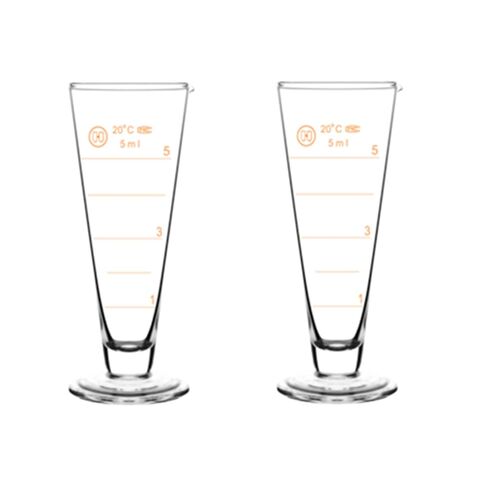 2Pcs 5ml Glass Conical Measures Beaker Graduated Measuring Cup with Spout Mouth Measuring Cylinder Lab Liquid Dispenser in Kuwait