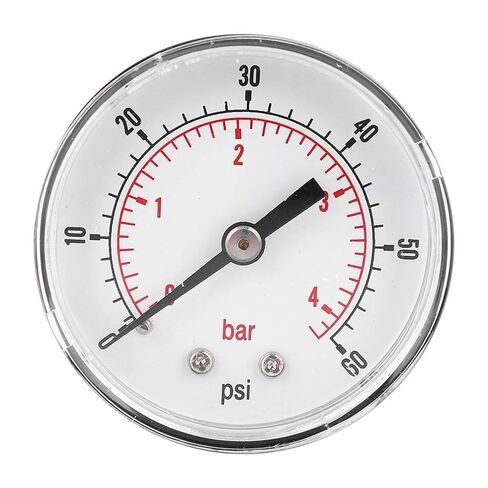 ضغط معدني صغير 50 ​​مم، خيط BSPT 1/4، نطاق 0-30 رطل لكل بوصة مربعة لمستخدمي الهواء والماء والنفط والغاز (0-160 رطل لكل بوصة مربعة 0-11 بار) in Kuwait