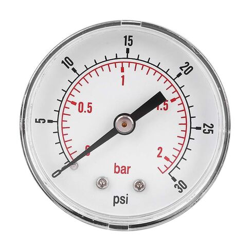 ضغط معدني صغير 50 ​​مم، خيط BSPT 1/4، نطاق 0-30 رطل لكل بوصة مربعة لمستخدمي الهواء والماء والنفط والغاز (0-160 رطل لكل بوصة مربعة 0-11 بار) in Kuwait