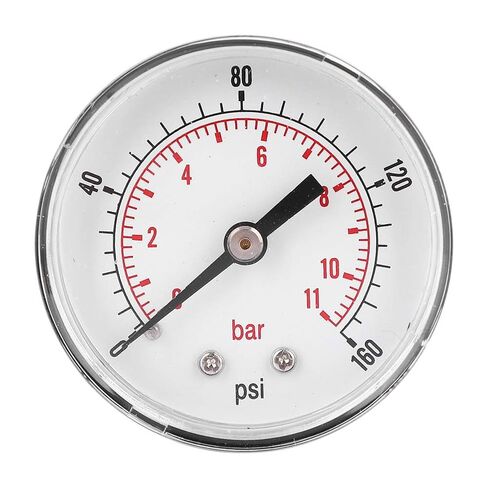 ضغط معدني صغير 50 ​​مم، خيط BSPT 1/4، نطاق 0-30 رطل لكل بوصة مربعة لمستخدمي الهواء والماء والنفط والغاز (0-160 رطل لكل بوصة مربعة 0-11 بار) in Kuwait