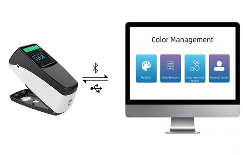 مقياس الطيف اللوني المحمول مع هيكل القياس 45/0 | الفرق بين المحطات DE*ab≥0.3 مصدر ضوء LED متوازن كامل النطاق + وقت قياس مصدر ضوء الأشعة فوق البنفسجية حوالي 1.5 ثانية in Kuwait