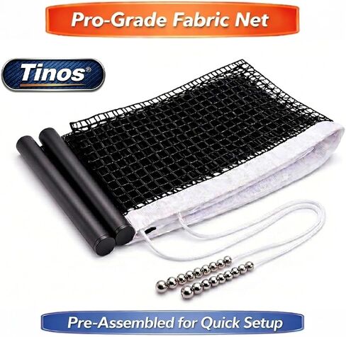 Tinos Premium Quality Ping Pong Net & Post | Tension and Height Adjustment | Heavy Duty Table Tennis net & Post Set in Saudi Arabia