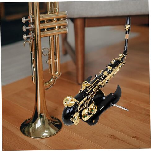 Universal Foldable Saxophone Stand for Alto, Tenor, and Soprano Sax with Non-slip Padded Arms, Portable Metal Holder Rack for Travel and Woodwind Instruments in Kuwait