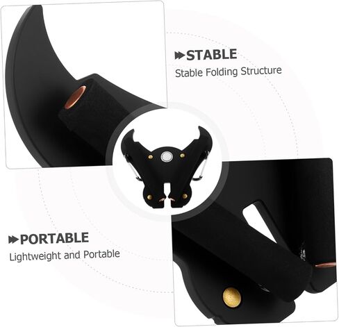 BESTYASH Portable Foldable Saxophone Stand Adjustable Anti-slip Tripod Holder for Alto Tenor and Soprano Saxophones Travel Rack with Padded Arms for Performance Use in Kuwait