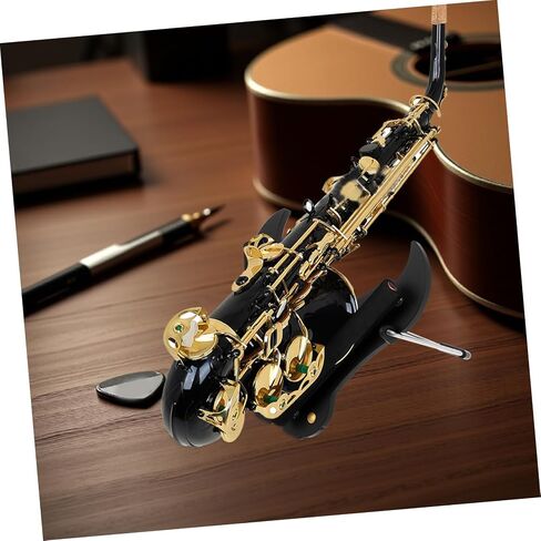 BESTYASH Portable Foldable Saxophone Stand Adjustable Anti-slip Tripod Holder for Alto Tenor and Soprano Saxophones Travel Rack with Padded Arms for Performance Use in Kuwait