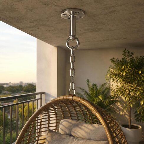 predolo Overhead Eye Hook Stainless Steel Hanging Chair 4-Hole Design Overhead Hanging Anchor for Gym in Kuwait