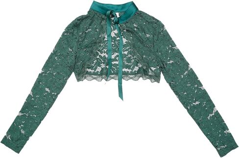 Allegra K Lace Bolero Shrug for Women's Stand Collar Crop Gothic Top in Saudi Arabia