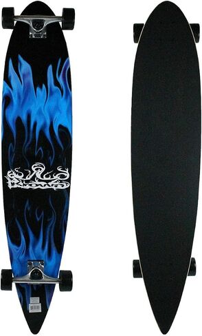 KROWN Longboards Blue Flame كامل Longboard Pintail in Kuwait