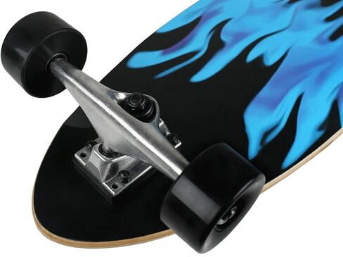 KROWN Longboards Blue Flame كامل Longboard Pintail in Kuwait