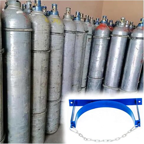Wall Mounted Steel Gas Cylinder Holder, Hospital//Laboratory Gas Cylinder Storage Rack,3 Bottles L37.4 in,1 Bottle L13.8 in in Kuwait