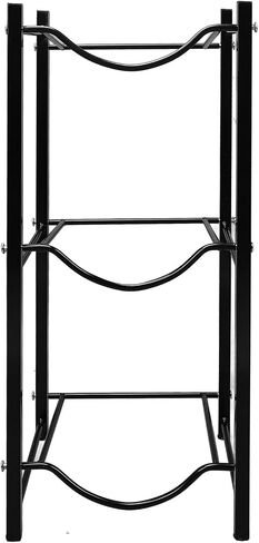 Metal Water Bottle Stand, Sturdy Construction 3 Tier Water Dispenser Rack for Home Office, Space Saving Bottles Storage Solution in Kuwait