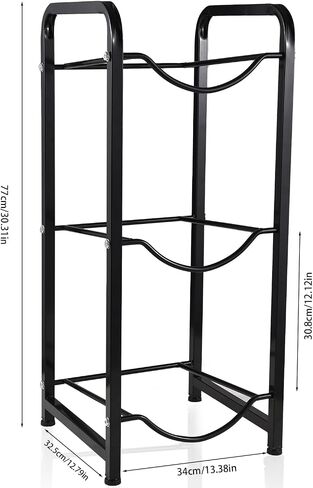 Ymiko 3-Tier Water Cooler Jug Rack Heavy Duty 5 Gallon Water Bottle Holder 5 Gallon Storage Rack Bottle Stand with Rubber Pads Floor Protection for Home K in Kuwait