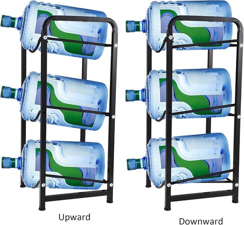 Ymiko 3-Tier Water Cooler Jug Rack Heavy Duty 5 Gallon Water Bottle Holder 5 Gallon Storage Rack Bottle Stand with Rubber Pads Floor Protection for Home K in Kuwait