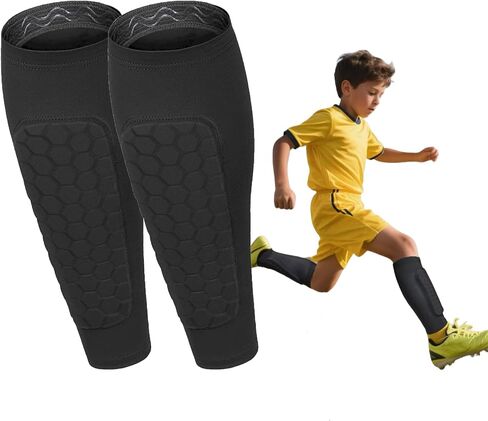 1 Pair Soccer Shin Guards Soccer Teens Kids, Anti-Collision Honeycomb Pads Soccer Shin Guards for Kids Soccer Shin Pads, Shin Defender Shin Guard Sleeves in Saudi Arabia
