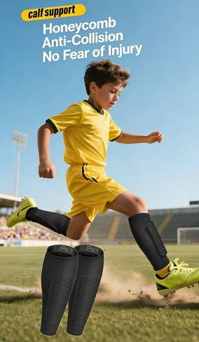 1 Pair Soccer Shin Guards Soccer Teens Kids, Anti-Collision Honeycomb Pads Soccer Shin Guards for Kids Soccer Shin Pads, Shin Defender Shin Guard Sleeves in Saudi Arabia