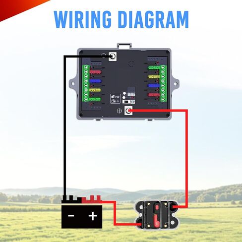 MICTUNING 2 قطعة 7 AWG كابلات البطارية 7 أقدام شديدة التحمل للبطارية البحرية مجموعة أسلاك نحاسية عاكسة، مع 0.23 بوصة و0.31 بوصة العروات النحاسية المعلبة، لضبط لوحات التبديل in Kuwait