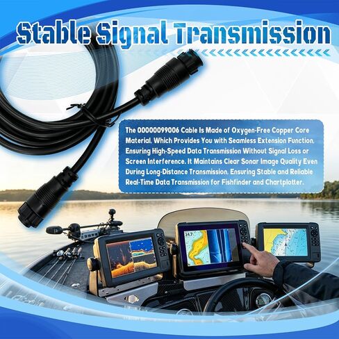 كابل تمديد محول 3005.6907 بطول 10 أقدام و9 دبابيس متوافق مع محول Lowrance LSS-1 وLSS-2 StructureScan، مناسب لمحولات LSS-HD وxSonic HDI وForwardScan وTotalScan، استبدل # 00000099006 in Kuwait