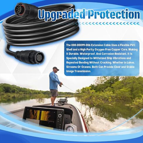 كابل تمديد محول 3005.6907 بطول 10 أقدام و9 دبابيس متوافق مع محول Lowrance LSS-1 وLSS-2 StructureScan، مناسب لمحولات LSS-HD وxSonic HDI وForwardScan وTotalScan، استبدل # 00000099006 in Kuwait