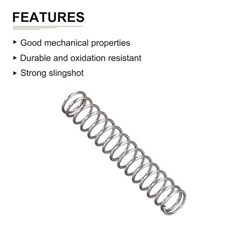 DTGN 0.4x4x25mm(DxODxL) Compression Spring - 10Pack - Good for Machinery - Spring Steel Extension Spring - Gray in Kuwait