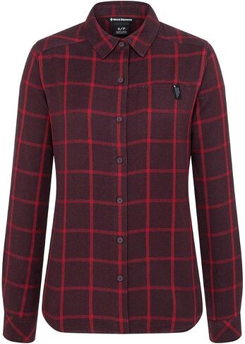 Black Diamond Equipment - قميص Serenity Flannel للسيدات (as1، Alpha، l، عادي، عادي، بوردو/قرمزي/منقوش) in Kuwait