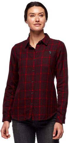 Black Diamond Equipment - قميص Serenity Flannel للسيدات (as1، Alpha، l، عادي، عادي، بوردو/قرمزي/منقوش) in Kuwait