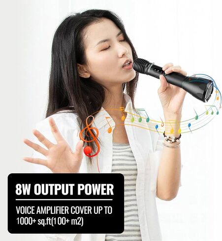 TAKSTAR DA10 Bluetooth Wireless Microphone & Voice Amplifier, Portable Karaoke Wireless Mic Speaker, Handheld Microphone Loudspeaker for Singing, Home Party, Meeting, Outdoors, Speech, Party in Kuwait