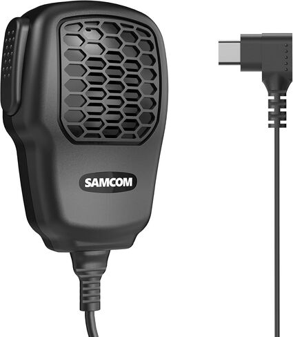 SAMCOM Type C Speaker Mic for FPCN50A T5 Walkie Talkies, IP67 Waterproof Shoulder Microphone with 3.5mm Audio Jack & 360 Clip, Rugged 2-Way Radio Hand Police Mic, 1 Pack in Kuwait