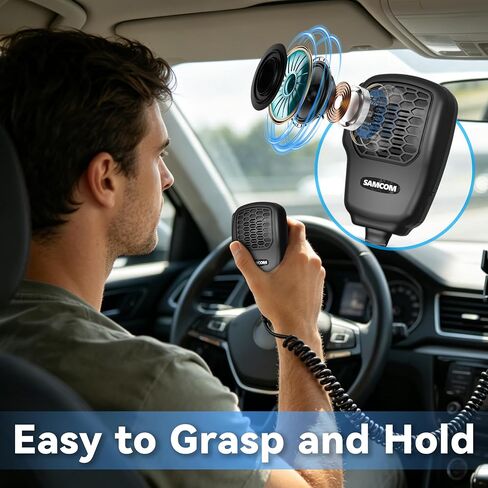 SAMCOM Type C Speaker Mic for FPCN50A T5 Walkie Talkies, IP67 Waterproof Shoulder Microphone with 3.5mm Audio Jack & 360 Clip, Rugged 2-Way Radio Hand Police Mic, 1 Pack in Kuwait