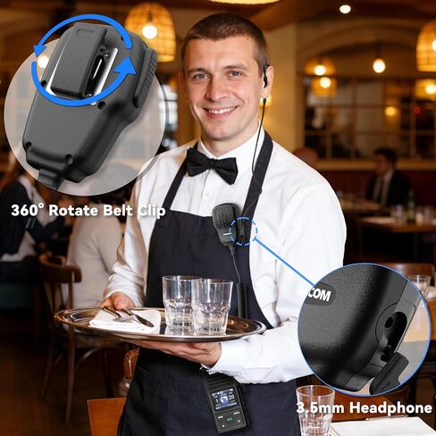 SAMCOM Type C Speaker Mic for FPCN50A T5 Walkie Talkies, IP67 Waterproof Shoulder Microphone with 3.5mm Audio Jack & 360 Clip, Rugged 2-Way Radio Hand Police Mic, 1 Pack in Kuwait