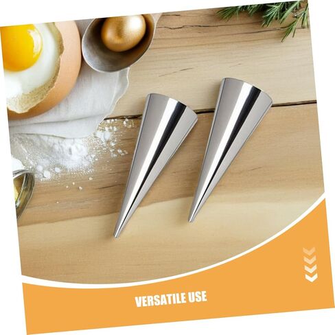 Sewroro 80pcs Stainless Steel Cream Horn Molds for Baking Pastry Horns and Cannoli Tubes with Brushes, Conical Shape, Smooth Edges, Sturdy Material for Professional Chefs and Home Bakers in Saudi Arabia