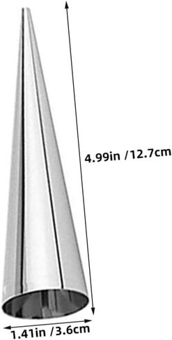 80pcs Stainless Steel Cream Horn Molds Baking Cones with Comfortable Grip and Smooth Edges, Conical Pastry Horns for Baking Croissants with Cleaning Brushes, for Home Bakers in Kuwait