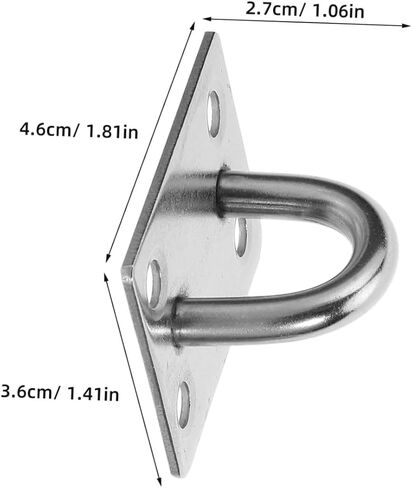 iplusmile 8pcs Stainless Steel Suspension Swing Hooks Wall Mount Ring Heavy Duty Ceiling Mount Hook for Punching Bag Hammock Indoor Outdoor Use in Kuwait