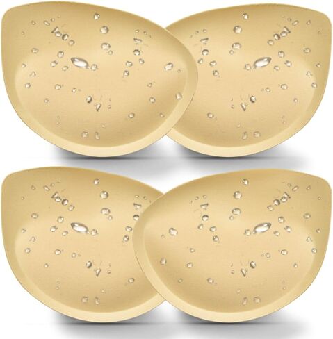 Adamotto Waterproof Push Up Bra Pads Inserts - 2 Pairs Super Thick & Removable, Breast Enhancers for Swimsuits & Sports Bras in Saudi Arabia