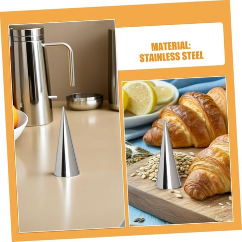 jojofuny 85pcs Stainless Steel Cone Roll Croissant Molds with 5 Cleaning Brush Sets, Conical Cream Horn Pastry Baking Tools for Danish Puff Pastry and Dessert Making in Kuwait