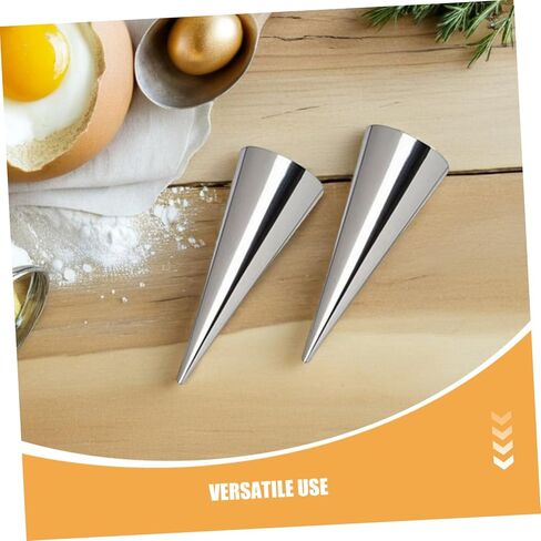 jojofuny 85pcs Stainless Steel Cone Roll Croissant Molds with 5 Cleaning Brush Sets, Conical Cream Horn Pastry Baking Tools for Danish Puff Pastry and Dessert Making in Kuwait