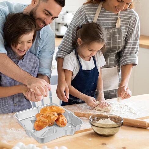 Garneck Aluminum Alloy Cake Baking Pan Lightweight Box Shaped Mold for Fast Heat Conduction, for Making Cakes and Daily Use in Families and Restaurants in Kuwait