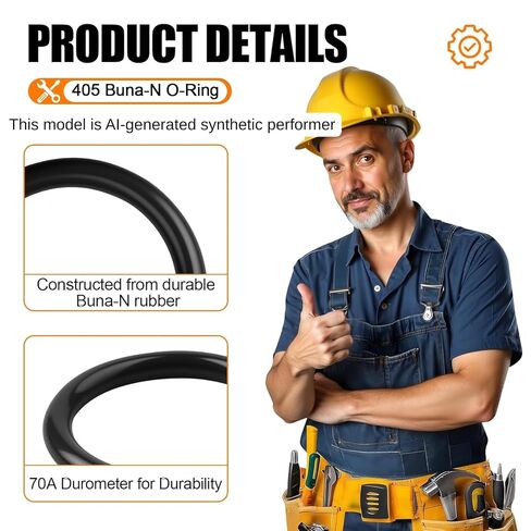 5 Pack 405 Buna-N O-Ring, 2 Inch O Ring Rubber​ for Industrial Seals, 70A | 2" ID, 2-1/2" OD, 1/4" Width, AS568A Standard in Kuwait