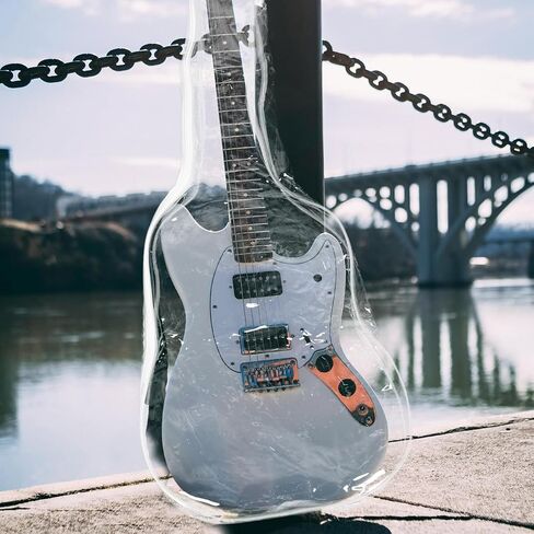 Transparent Electric Guitar Bag Waterproof Protective Cover Lightweight Professional Guitar Protector Universal 3/4 Size Case 41.33X16.53X3.14In in Kuwait