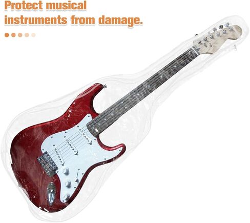 Transparent Electric Guitar Bag Waterproof Protective Cover Lightweight Professional Guitar Protector Universal 3/4 Size Case 41.33X16.53X3.14In in Kuwait