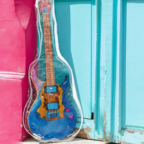 Transparent Electric Guitar Bag Waterproof Protective Cover Lightweight Professional Guitar Protector Universal 3/4 Size Case 41.33X16.53X3.14In in Kuwait