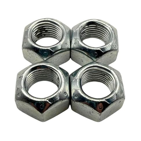 1/2"-20 Grade 8 Serrated Flange Nuts (4 Pack) – Heavy Duty Clear Zinc Fine Thread Locking Fasteners, SAE J995 Vibration Resistant Steel in Kuwait