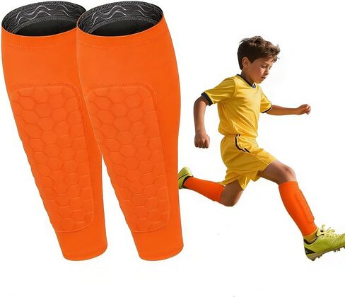 1 Pair Soccer Shin Guards Soccer Teens Kids, Anti-Collision Honeycomb Pads Soccer Shin Guards for Kids Soccer Shin Pads, Shin Defender Shin Guard Sleeves in Saudi Arabia