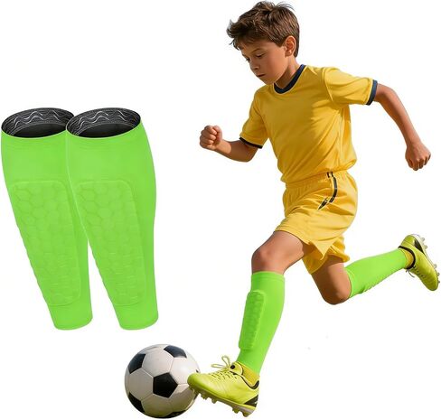 1 Pair Soccer Shin Guards Soccer Teens Kids, Anti-Collision Honeycomb Pads Soccer Shin Guards for Kids Soccer Shin Pads, Shin Defender Shin Guard Sleeves in Saudi Arabia