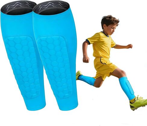 1 Pair Soccer Shin Guards Soccer Teens Kids, Anti-Collision Honeycomb Pads Soccer Shin Guards for Kids Soccer Shin Pads, Shin Defender Shin Guard Sleeves in Saudi Arabia