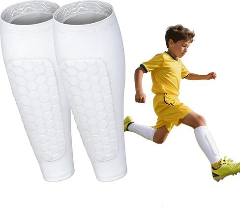 1 Pair Soccer Shin Guards Soccer Teens Kids, Anti-Collision Honeycomb Pads Soccer Shin Guards for Kids Soccer Shin Pads, Shin Defender Shin Guard Sleeves in Saudi Arabia