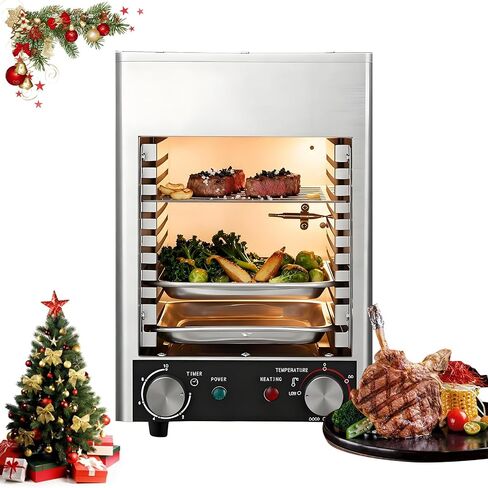 1700W Indoor Commercial Steak Grill, Electric Broiler Grills, Widely Used in Restaurants for Pizzas, Vegetables & Chicken Wings in Kuwait