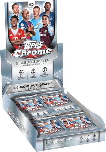 2025/26 Topps Chrome UEFA Club Competitions Soccer Hobby Box in Kuwait