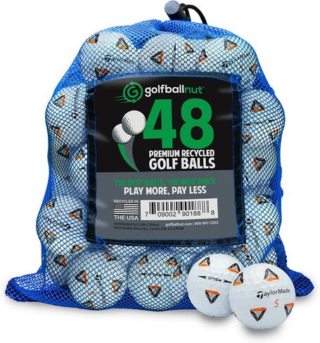تستخدم ومعاد تدويرها من أجل Taylormade TP5 Mint 5A (أبيض) (24 و48) تتضمن حقيبة شبكية لكرات الجولف in Kuwait