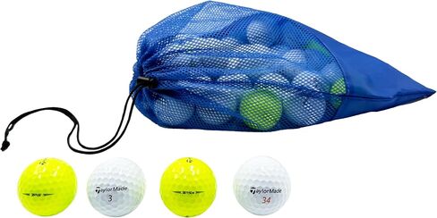 50 مزيج كرات جولف مستعملة ومعاد تدويرها من Taylormade TP5 / TP5X - كرات جولف مستعملة ومعاد تدويرها ممتازة - حالة جيدة - تتضمن حقيبة حمل شبكية قابلة لإعادة الاستخدام in Kuwait
