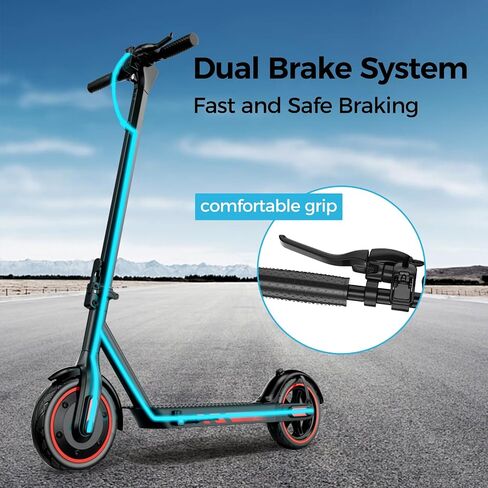 EGGKING Electric Scooter Adults, 500W Motor E-Scooter, 25 MPH Top Speed and 22 Miles Range, Foldable Escooter with Dual Braking and App Control in Kuwait